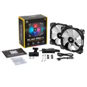 Corsair Ml140 Pro Rgb Led 140Mm Pwm Premium Magnetic Levitation Fan Twin Pack.Wp