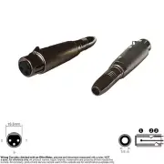 Adapter Audio Connector XLR XLR3C 3-Pin Female 1/4 0.25 Quarter Inch Stereo Jack
