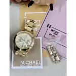 『走馬燈』轉售 MICHAEL KORS 經典 絕版款 美國購入 MK-5726 金錶 部落客 米粒Q 推薦 MK 57