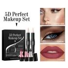 Waterproof Highlighter & Contouring Bronzer 2 in 1 Lip Liner and Lipstick