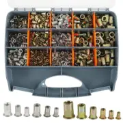Mixed Rivet Nuts Threaded Insert Nutserts Tool Kits Workshop Equipment tewWe
