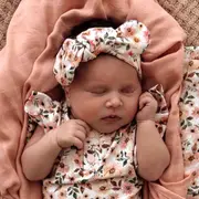 Snuggle Hunny Spring Floral Organic Topknot