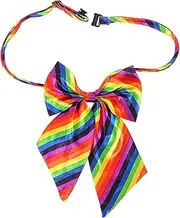 [FOMIYES] Cosplay Tie Masquerade Rainbow Bow Tie Stylish Bow Tie Collar Decoration Red Bow Bride to Me Costume Tulle Jewelry Self Tie Bow Tie Pride Rainbow Decor Festival Bow Tie Polyester