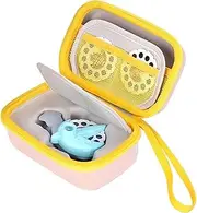 Tourmate Hard Case Compatible for Moonlite Mini Projector and Story Reels, Storybook Projector Protective Storage Shell, CASE ONLY (Pink+Yellow)