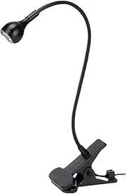 Gooseneck UV Nail Lamp - Clamp on LED Nail Lamp with Flexible Gooseneck, Uniform Curing, Portable USB Powered, Black