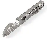 Titanium Pry Bar EDC Multi Tool with Bottle Opener Wrench Screwdriver Clip Function