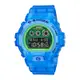 CASIO卡西歐 G-SHOCK 水藍x螢光綠 半透明系列 DW-6900LS-2_50mm