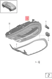 Genuine PORSCHE Macan 95B Roof Console 7PP868404QE