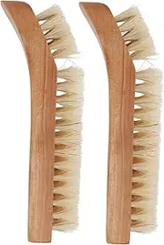 ANDRESLAD 2Pcs Horse Hair Shoe Brush for Leather Footwear Cleaning Durable and Comfortable Handle for Polishing Shoes Boots and Accessories