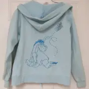 Vintage Disney Eeyore Hoodie Jacket powder blue