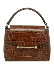 Strathberry Mosaic Nano Soft Embossed Croc Top Handle Bag