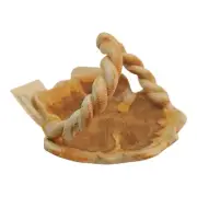 Studio Art Pottery Georgia Lange Texas Leaf Shaped Basket Handled