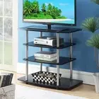 Convenience Concepts Designs2Go 31.5 in. Black Particle Board TV Stand Fits TVs