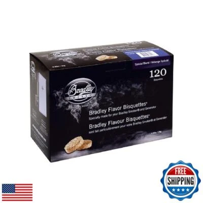 Bradley Smoker Bisquettes for Grilling and BBQ, Special Blend, 120 Pack