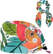 [YTYVAGT] Scrub Caps Women,Scrub Hats Suitable for Women,Watercolor Leaves Floral