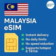 Malaysia eSIM 3GB Daily Unlimited 4G Data Supports Hotspot 5 to 15 Days via Email Delivery (7 Days)
