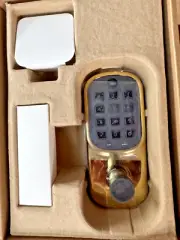 NEW Yale YRL216 Keypad Door Lock With Key And Handles In Box - Brass - New in Bo