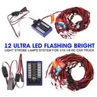 12 Flashing LED Bright Light Strobe Lamps for 1/8 1/10 HSP TAMIYA CC01 RC Car