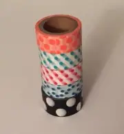 5rolls Polka Dots Washi Tape - 1/2” diam, 15feet Scrapbook Decorative Spots