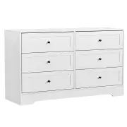 White 6-Drawer Chest