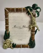 Ashleigh Manor Climbing Monkey Bronze Jeweled Frame 3.5 X 5