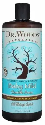 Dr. Woods Baby Mild Castile Soap Unscented with Shea Butter 32 fl oz Pack of 12
