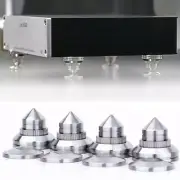 4pcs Adjustable Stainless Steel HIFI Speaker Turntable Isolation Feet Spike Pads