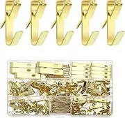 FL-WITHYOU Picture Hanging Hooks,100 Pcs 20 lb Picture Hangers with Nails,Picture Hanging Kit on Wooden/Drywall for Canvas, Office Pictures, Clock, House Decoration