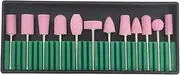 Labymos 12pcs Nail Drill Bits Cuticle Cleaner Drill Brush Ceramic Drill Bits Rotary Polishing File Grinding Heads Nail Salon Tools