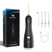 Cordless Water Flosser for Teeth - Portable Oral Irrigator with 4 Cleaning Mo...