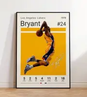 Kobe Bryant Poster, Los Angeles Lakers Autographed Art Poster Print