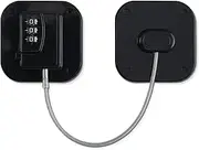 PTMYXIN A Pack Refrigerator Lock Combination Coded Fridge Lock Freezer Child Safety Lock Door Lock with Strong Adhesive No Keys Needed Black