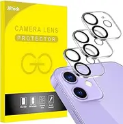 JETech Camera Lens Protector for iPhone 11 6.1-Inch and iPhone 12 mini 5.4-Inch, 9H Tempered Glass, HD Clear, Anti-Scratch, Case Friendly, Does Not Affect Night Shots, 3-Pack