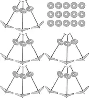 Iron Airplane Orchid Clip 15 Set Heavy Duty Wing Nuts Toggle Bolts Kit for Drywall Quick Release Metal Anchors
