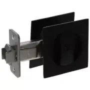 Matte Black Pocket Door Lock Square Flush Door Locks Bathroom Bedroom