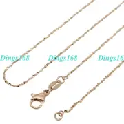 18K Rose Gold Filled Shiny HypoAllergenic 22inch Thin Starry Chain Necklace Z127