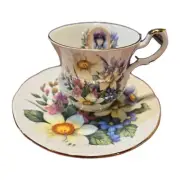 Avon Honor Society 1996 Mrs. P.F.E. Albee Teacup & Saucer Set with Stand NIB
