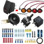 LED Turn Signal Light w/ Horn Kits DIY Rocker Switch For Polaris Ranger ATV UTV