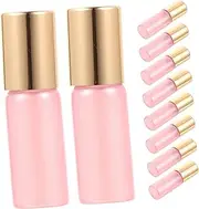 BATHVEVE 10Pcs Refillable Essential Oil Roller Ball Glass Bottles Leak Travel Containers for Perfume and Massage Oils Portable and Durable Design for Daily Use