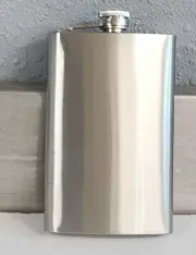 10 oz. Stainless Steel Hip Flasks, Vintage