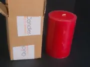 NEW Unscented Richland 4" X 6" Red Pillar Candle