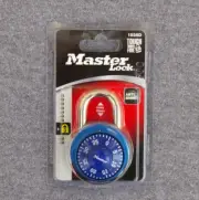 Master Lock 1-7/8" Blue Dial Combination Padlock Anti Shim Lock 1528D