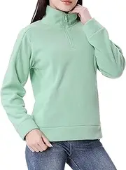 [GIMECEN] Women's Soft Polar Fleece Pullover Quarter-Zip Sweatshirt Long Sleeve Sweater Jacket Casual Fall Outerwear