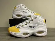 Reebok Question Mid Allen Iverson Yellow Toe Lakers PE Kobe Men's Size 11 NEW