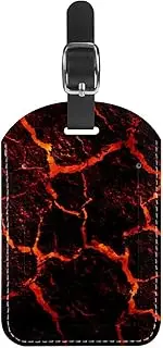 [WOSHJIUK] Luggage Tags,2 Pack Labels Suitcase Tags,Volcano Surface Texture,Luggage Tags Privacy Protection Travel Bag Tag