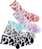[WRITWAA] 5pairs Spotted Socks Mid-calf Socks Cotton Socks Fashionable Socks Elastic Socks Black Socks for Women Socks Purple Socks Cotton Ankle Socks Tube Socks Comfortable Man Socks