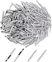 UNICRAFTALE 400pcs Black & White Elastic Barbed Cord with Stainless Steel Findings