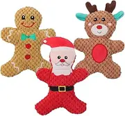 Generic 3Pcs Dog Squeaky Toy Puppy Toys Training Santa Claus Sofa Protection Plush Dog Chew Toy Stuffed Toys for Medium Large Dogs
