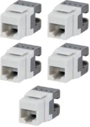 Commercial Electric Cat6 Jacks - 5pack, For Phone/Data