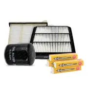 NGK Glow Plug & NTK Filter Service Kit for Mitsubishi Challenger PB 2.5L 4D56T